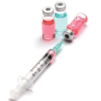 Syringe and vaccine vials